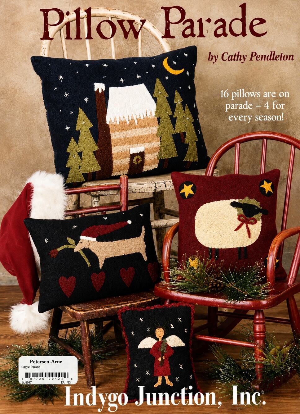 Indygo Junction Pillow Parade 16 Pillows Applique Quilt Seasons Cathy Pendleton